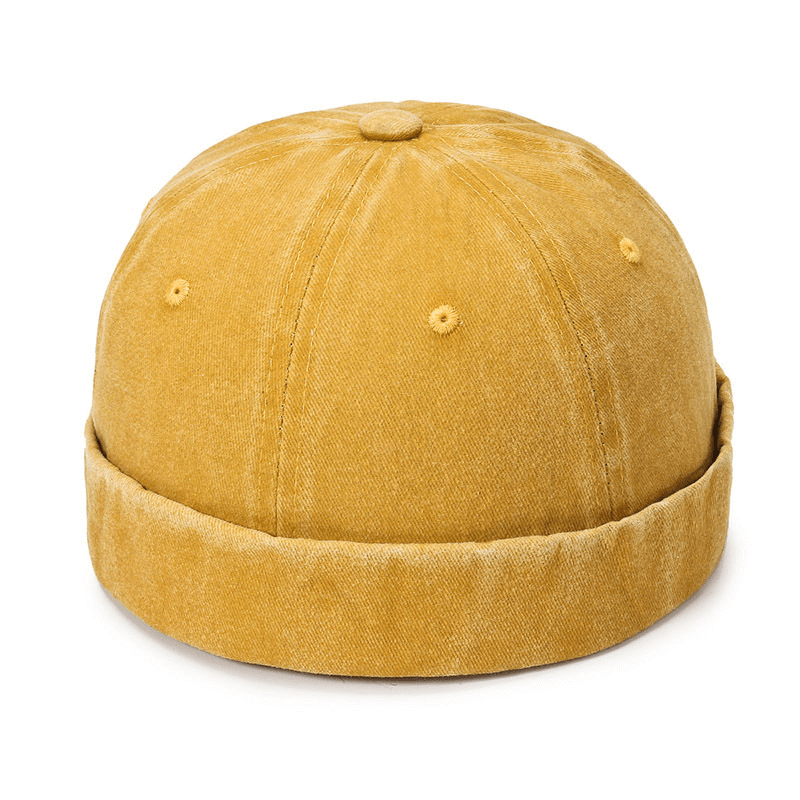 Adjustable Brimless Docker Hat / Cotton Breathable No Vizor Cap - SF1460