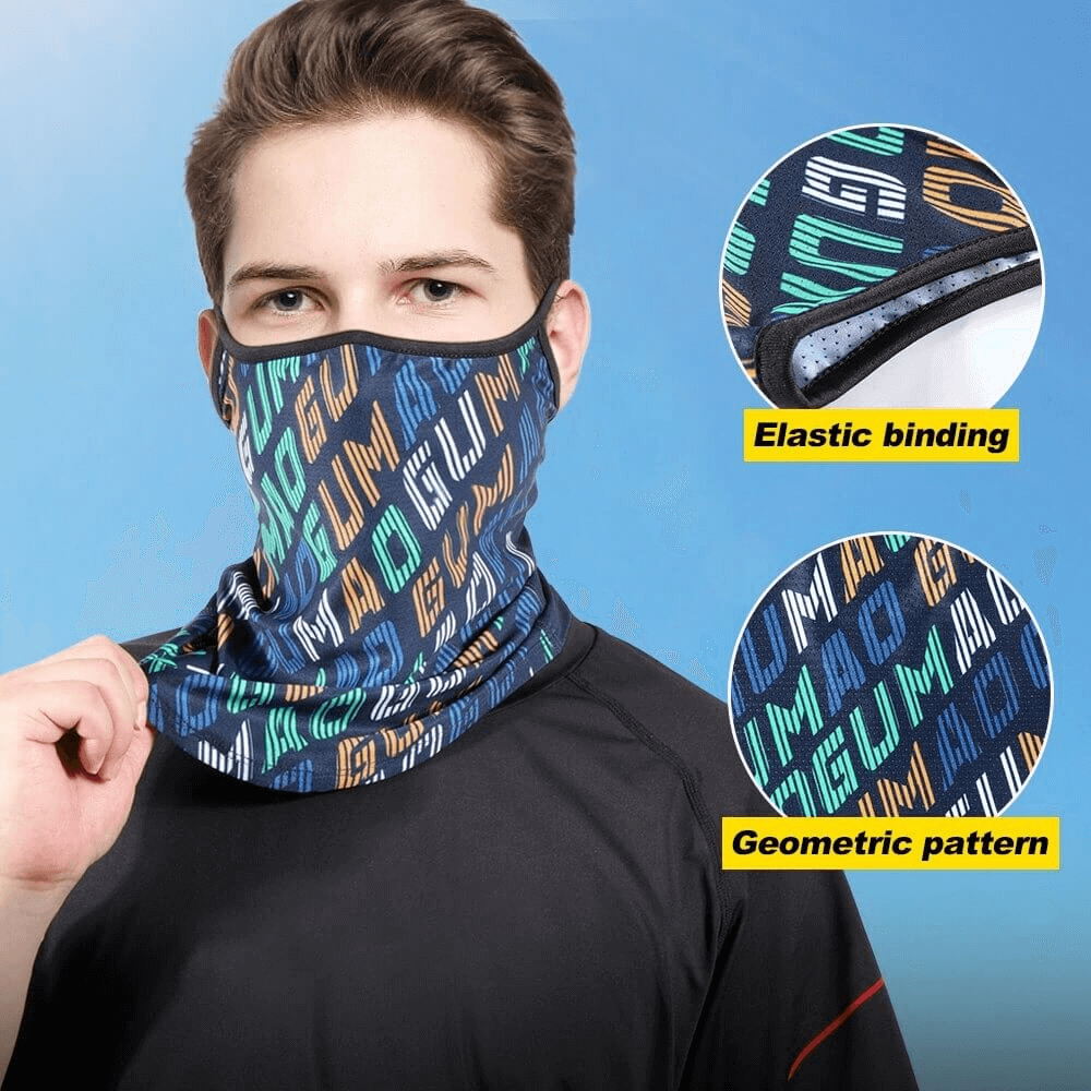 Anti-UV Motorcycle Printed Neck Gaiter with Ear Hanging - SF0637
