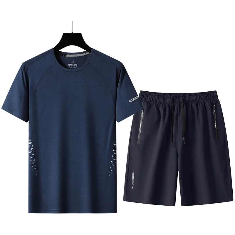 Breathable Athletic T-Shirt and Shorts Set - SF2046
