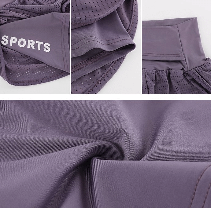 Breathable Mesh Sports Shorts For Women With High Waist and Secret Back Pocket - SF1341