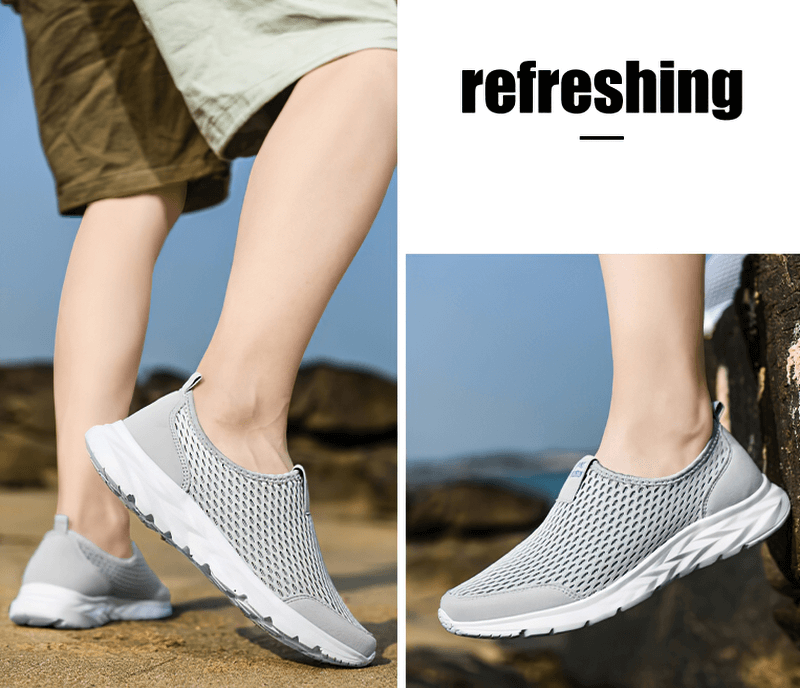 Casual Solid Color Light Mesh Shoes / Fashion Breathable Sneakers - SF1576