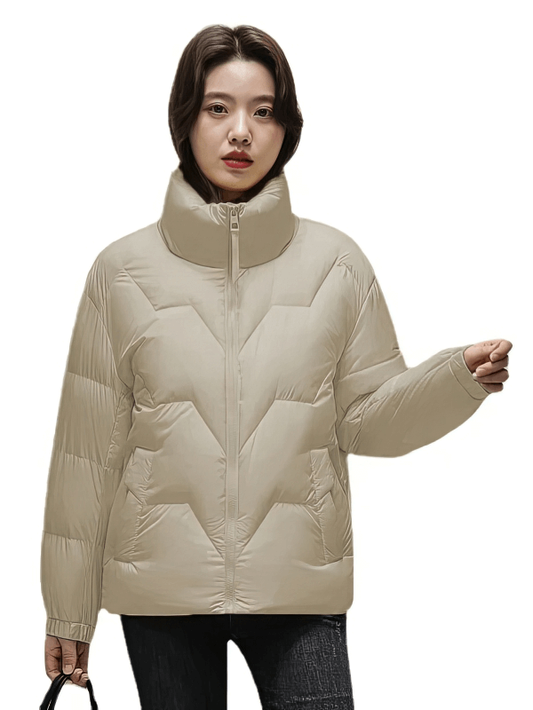 Chic Warm Women's Down Jacket with Stand Collar - SF1932