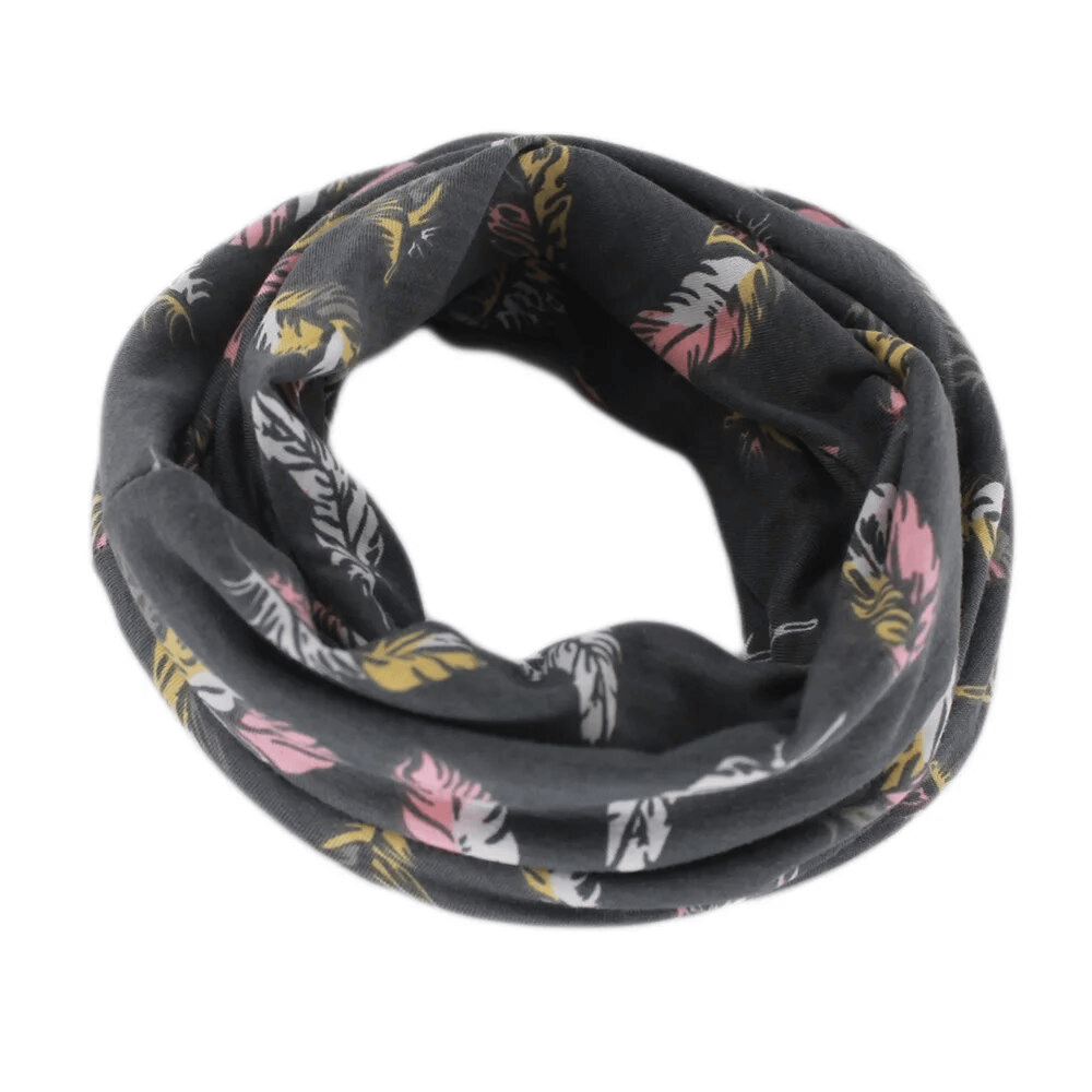Cotton Warm Dance Hat Scarf with Print for Girls - SF1727