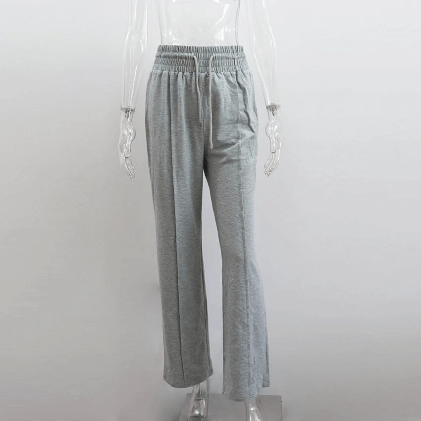 Drawstring Pleated Wide Leg Straight Pants for Women - SF1662