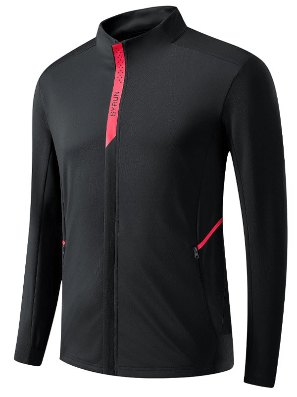 Fashion Breathable Men's Fitness Jacket with Zipper - SF1527