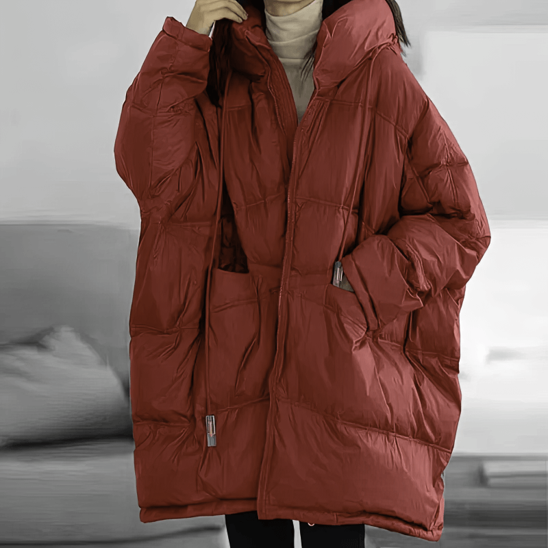 Fashion Casual Women's Oversized Down Jacket with Hood - SF1594