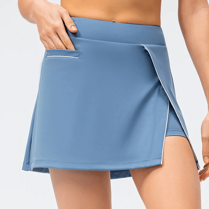 Fashion Tennis Solid Shorts-Skirt with Pockets - SF1819