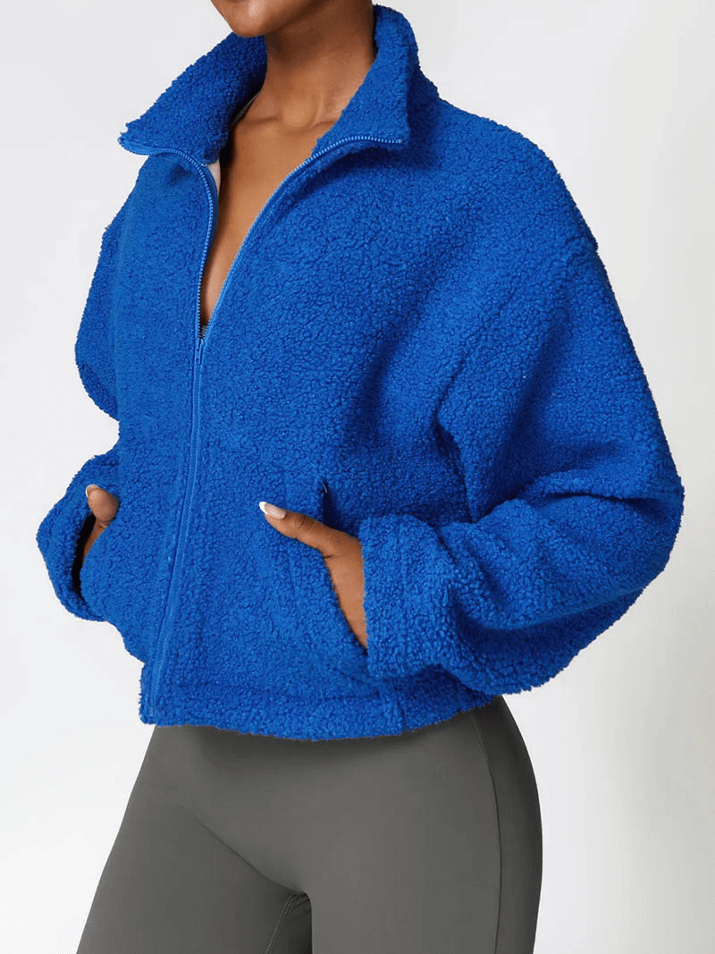 Female Warm Thick Fleece Jacket with Zipper - SF1804