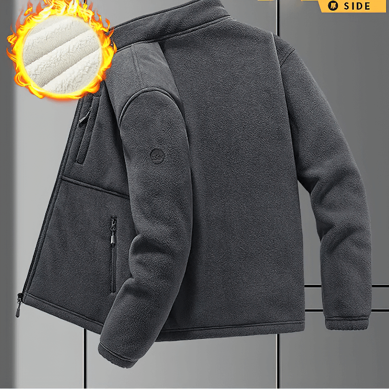 Fleece Zip-Up Jacket with Pockets for Men - SF1934