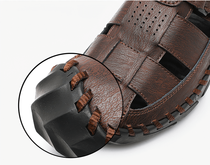 Genuine Leather Men's Sandals With Soft Soles / Outdoor Beach Shoes - SF1318