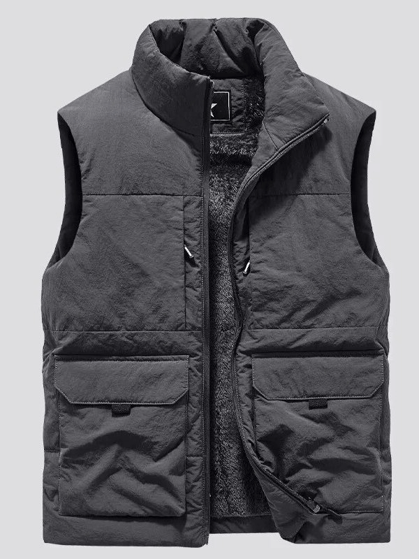 Insulated Men's Waistcoat with Zipper and Big Pockets - SF1771