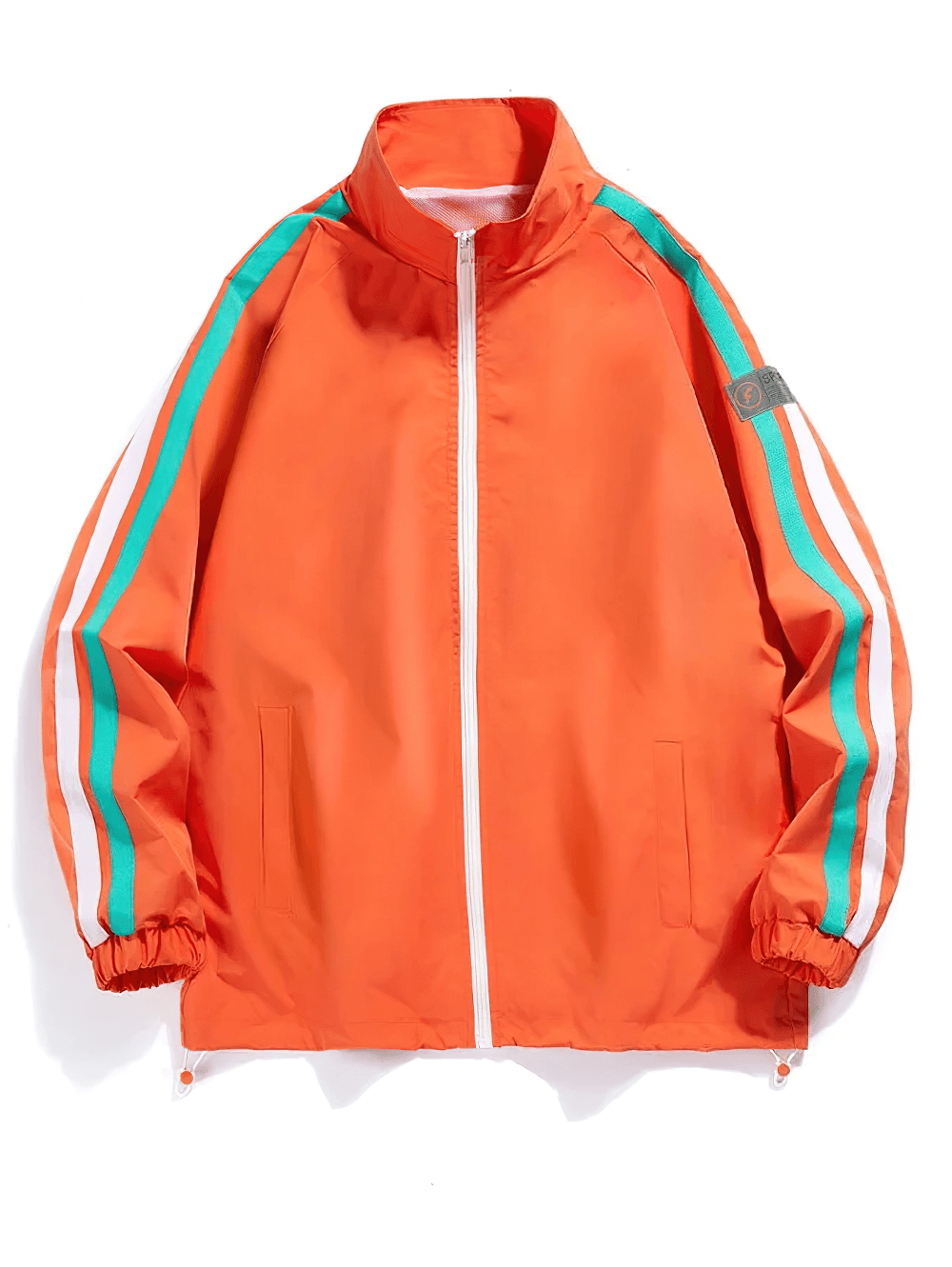 Lightweight Zip Windbreaker with Sport Stripes - SF4687