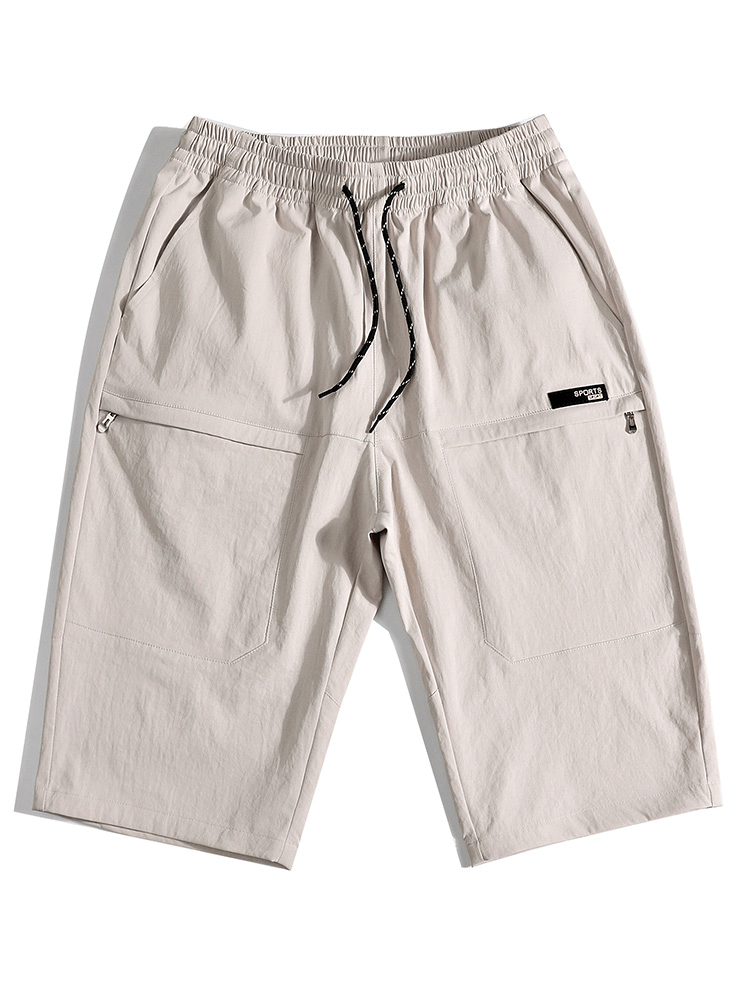 Loose Breathable Drawstring Calf-Length Shorts for Men - SF1351