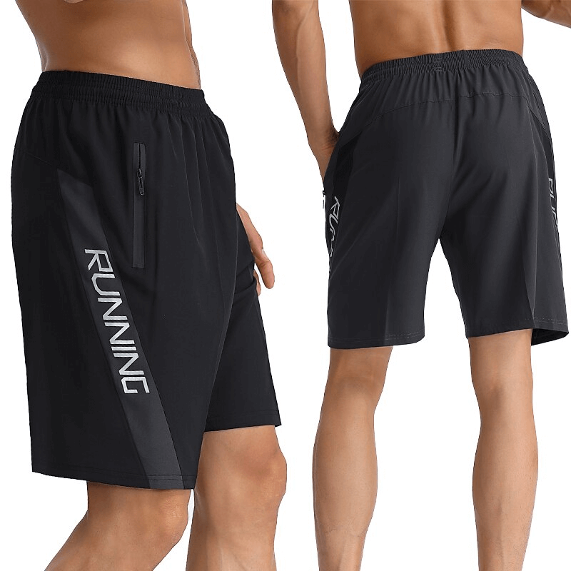 Loose Sports Quick Dry Men's Shorts with Zippered Pockets - SF1463