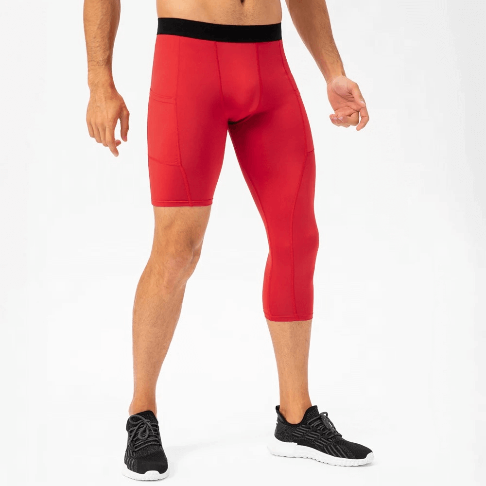 Men's Compression Half-Tights for Sport with Pocket - SF1940