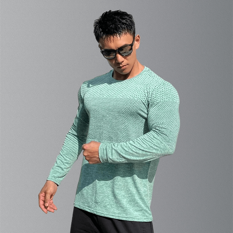 Men's Long Sleeves Quick-Dry Workout Shirt - SF1922
