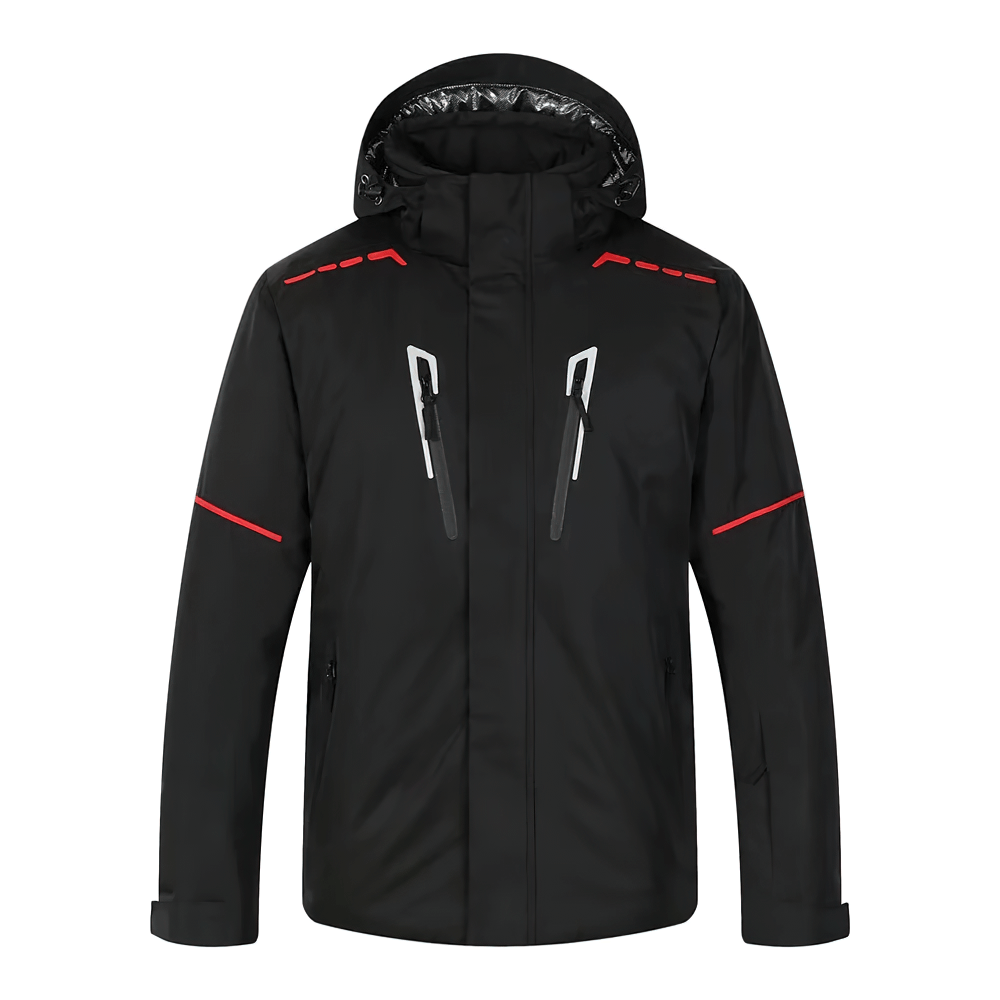 Men's Waterproof Ski Jacket with Hood and Overalls - SF2051