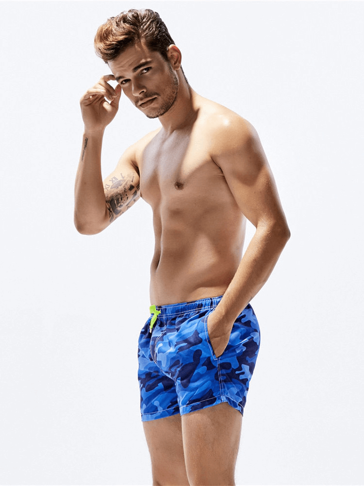 Print Camouflage Short Boardshorts for Men / Male Beachwear - SF1473