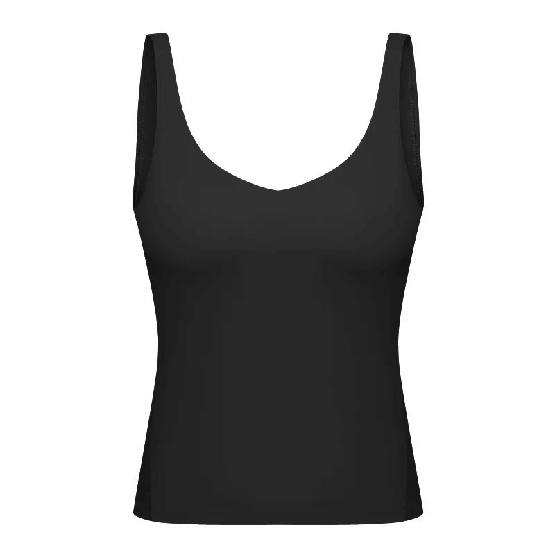 Sexy V-Neck Yoga Sports Tank Top With Padded Bras - SF1801