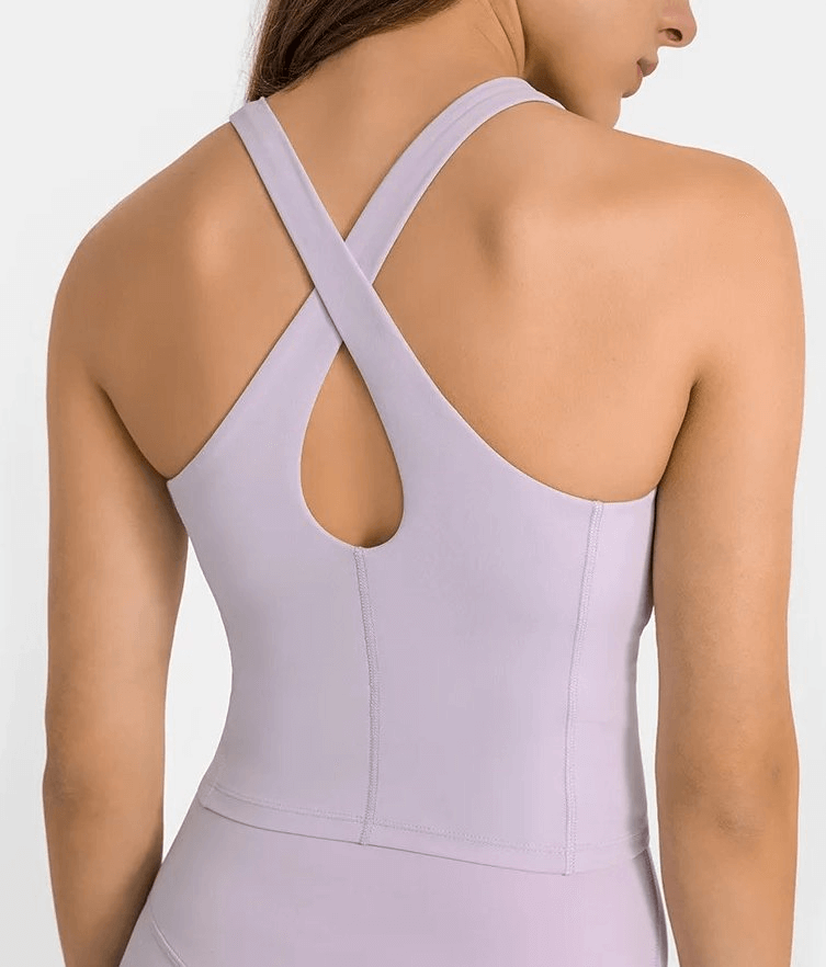 Sports Elastic Women's Tank Top with Built-in Bra - SF1810