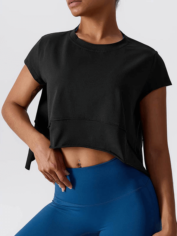 Sports Loose Quick Drying Crop T-shirt for Women - SF1788