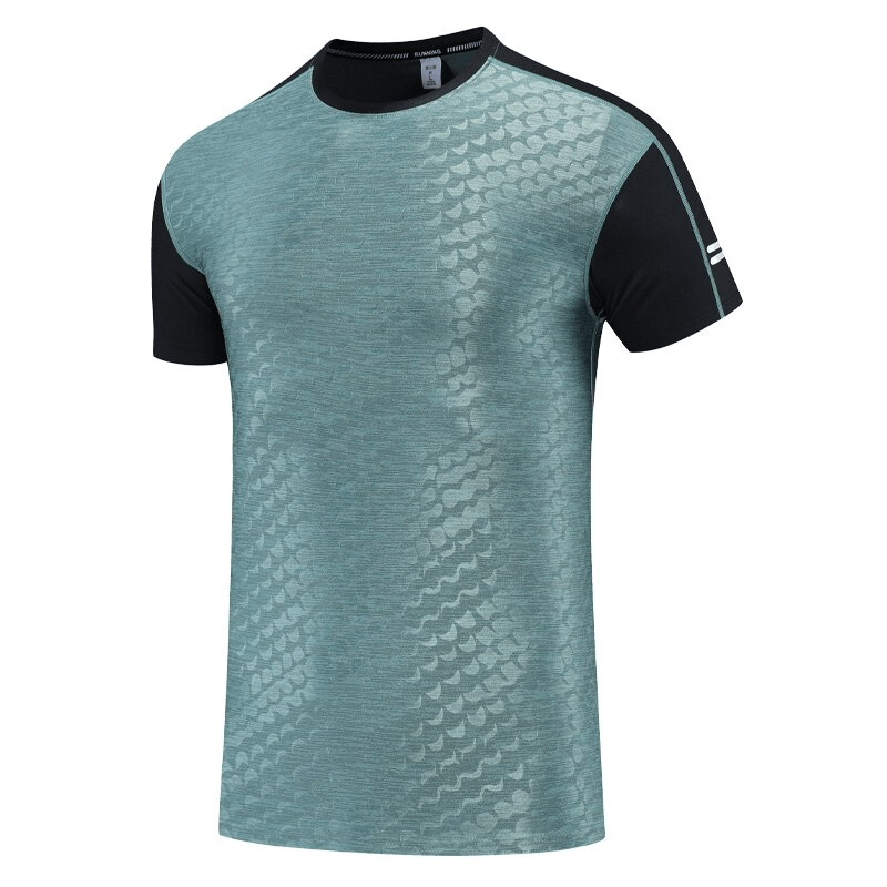 Stylish Breathable Men's T-Shirt with Reflective Stripes on Sleeves - SF1519