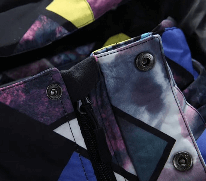 Stylish Windproof Colored Men's Ski Jacket with Hood - SF1831