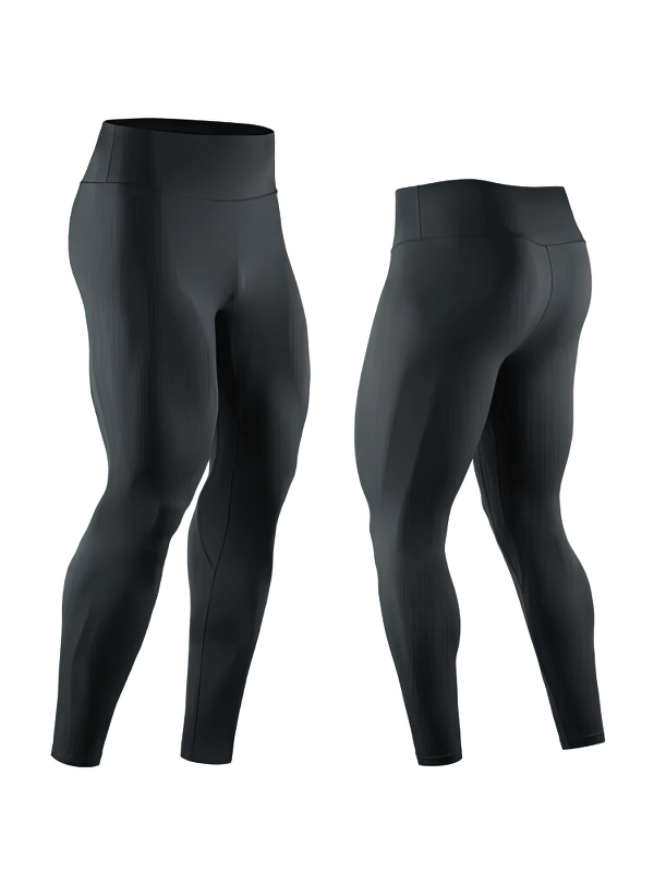 Tight Breathable Men's High Rise Workout Leggings - SF1571
