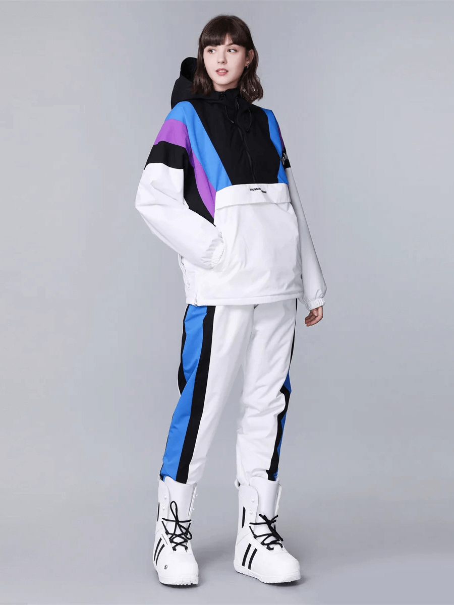 Trendy Color-Block Snow Suit with Hood - SF2083