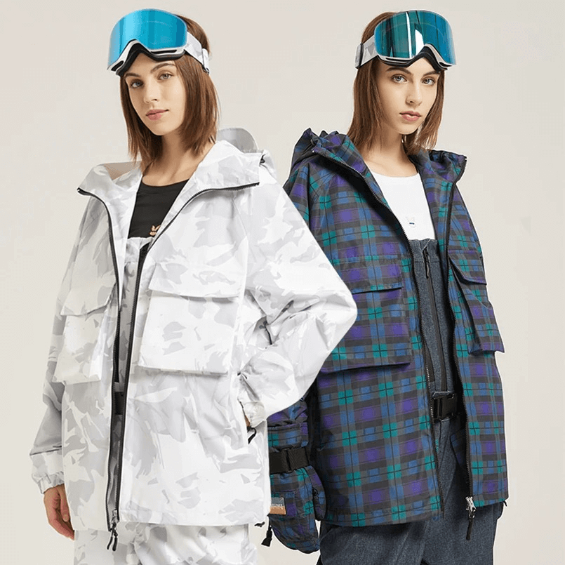 Two-Way Zip Thick Warm Skiing Jacket with Large Pockets - SF1859