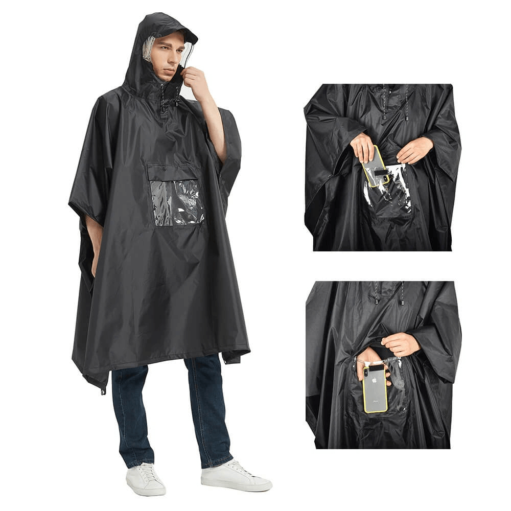 Unisex Waterproof Hooded Raincoat-Poncho - SF0419