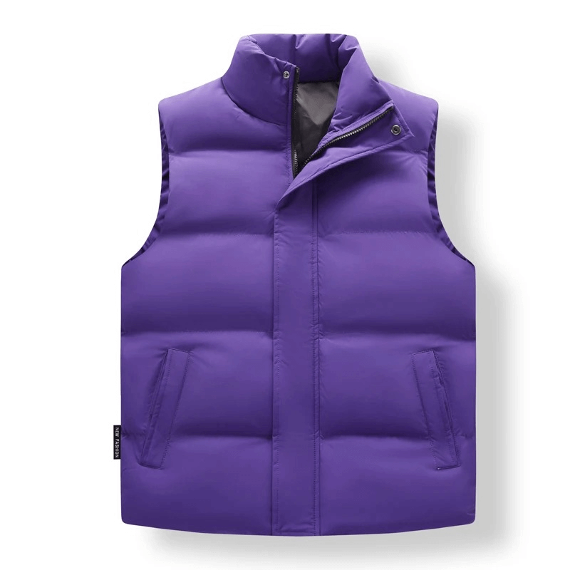 Warm Casual Men's Vest with Zippered Pockets - SF1929