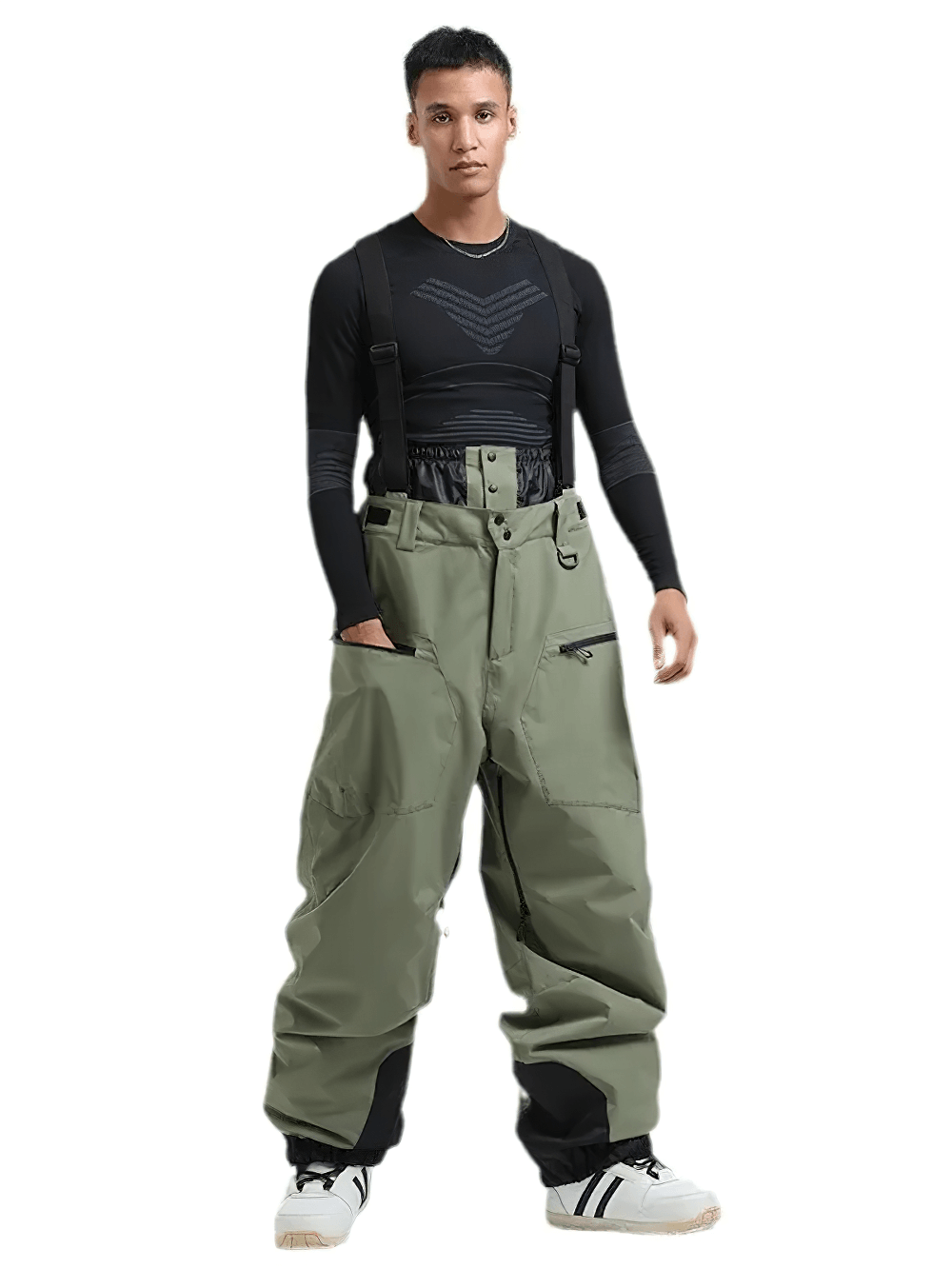 Waterproof Ski Pants with Adjustable Suspenders - SF4272