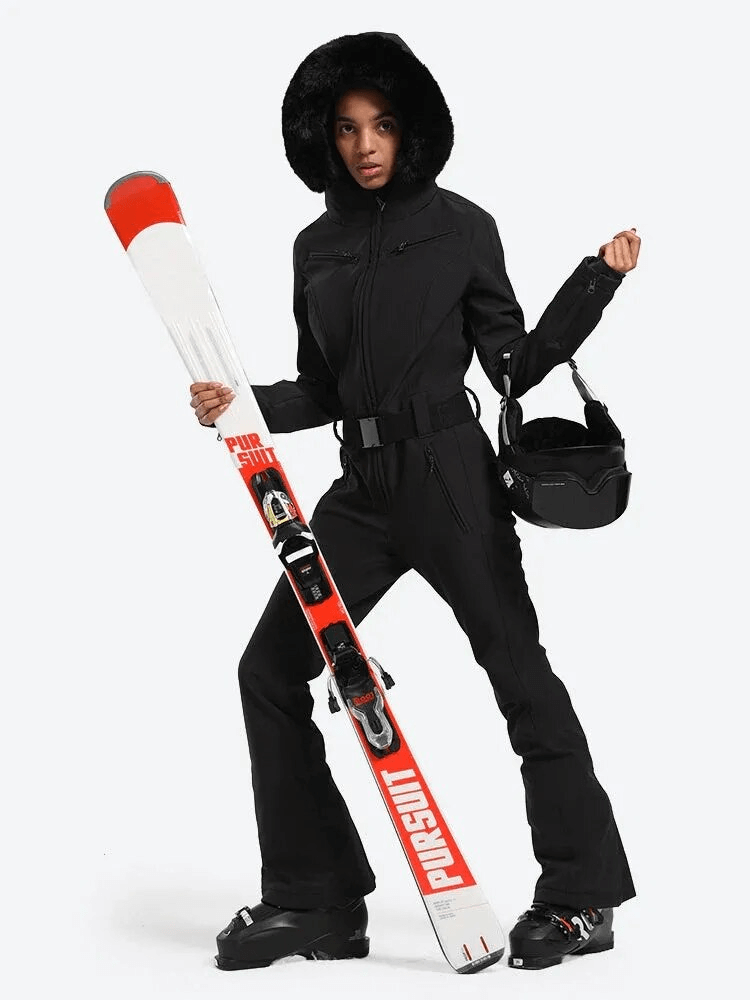 Women's Warm One-Piece Ski Suit with Hood - SF1776