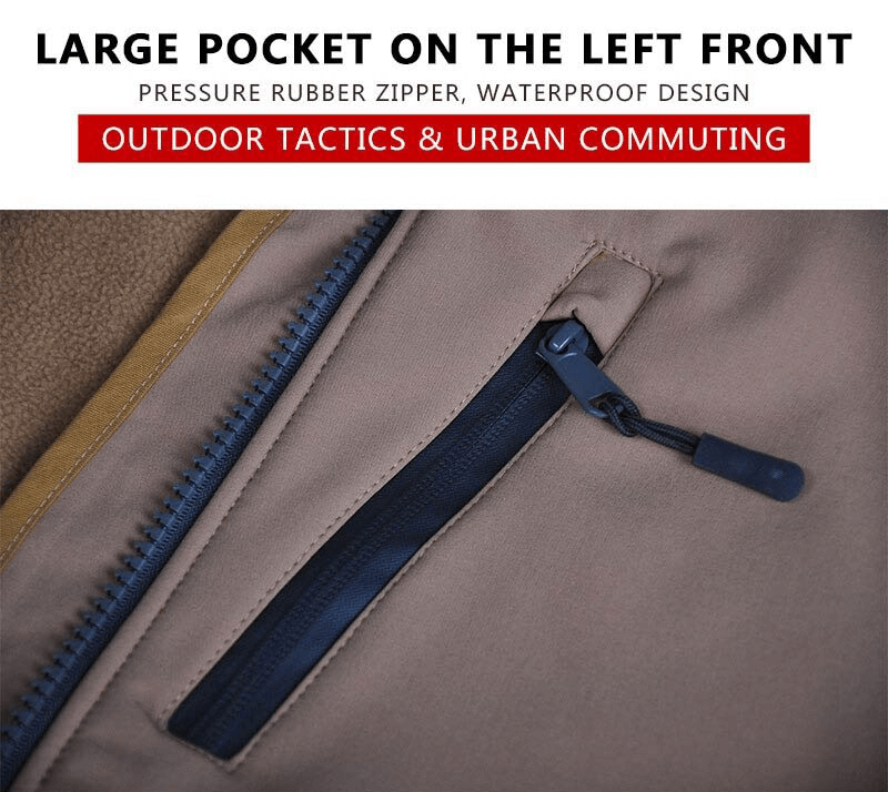 Adjustable Cuffs Velcro SoftShell Hiking Jacket / Zipper Windproof Clothing - SF0677
