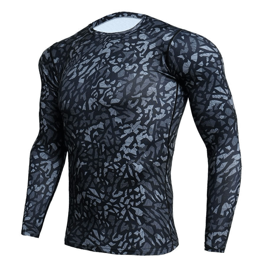Camouflage Elastic Sports Long Sleeves T-Shirt / Men's Clothing - SF0673