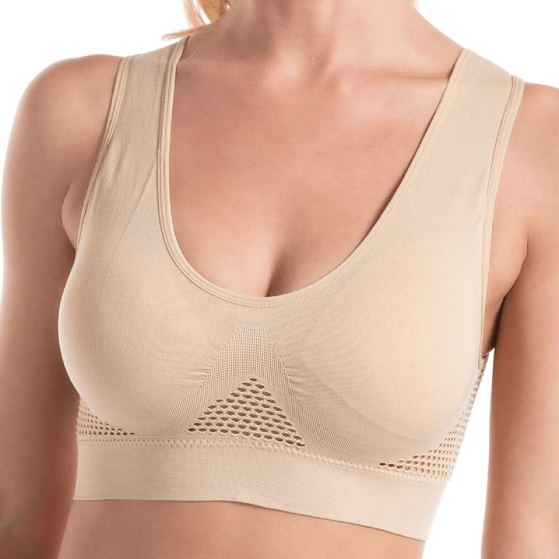 Elastic Breathable Women's Sports Bra with Holes - SF0448