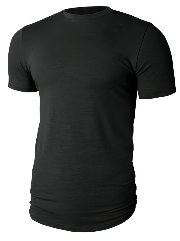 Elastic Plain Sports Quick-Drying Men's T-Shirt - SF0665