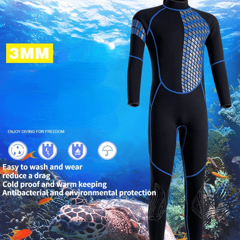 Elastic Warm Unisex Wetsuit for Underwater Swimming - SF0894