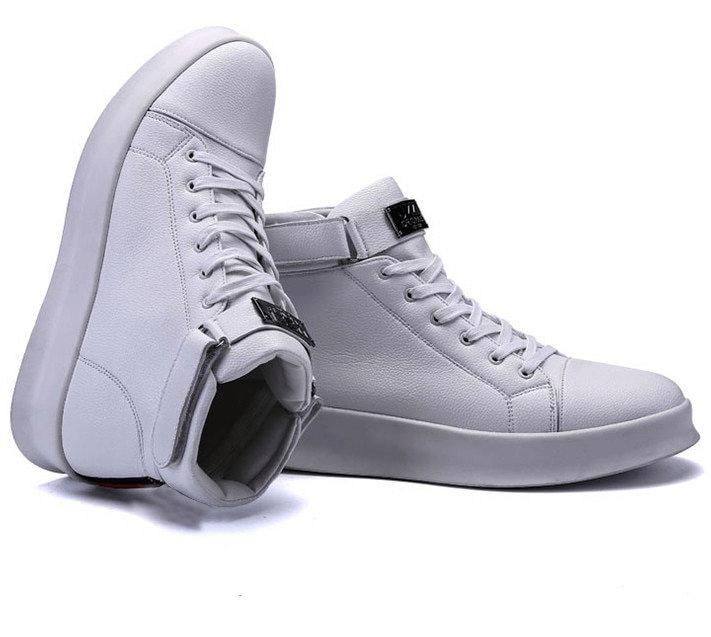 Fashion High Flexible Sneakers with Laces and Velcro / Men's Shoes - SF1179
