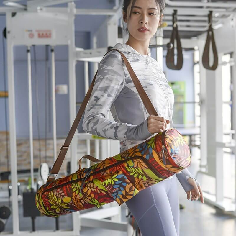 Female Printed Yoga Bag / Sports Mat Bag Pilates with Zipper - SF0516