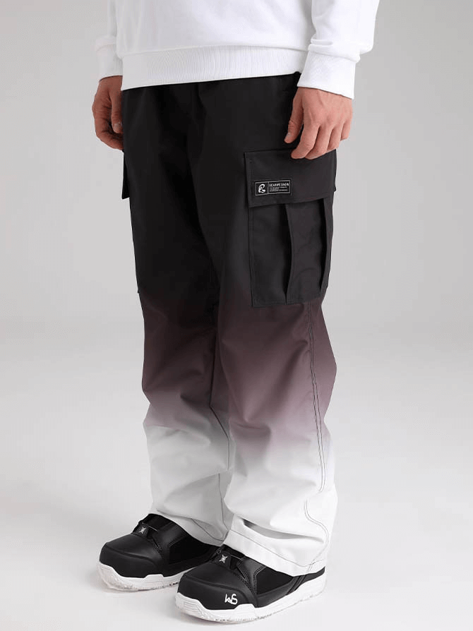 Gradient Loose Snowboard Pants with Large Sides Pockets - SF0933