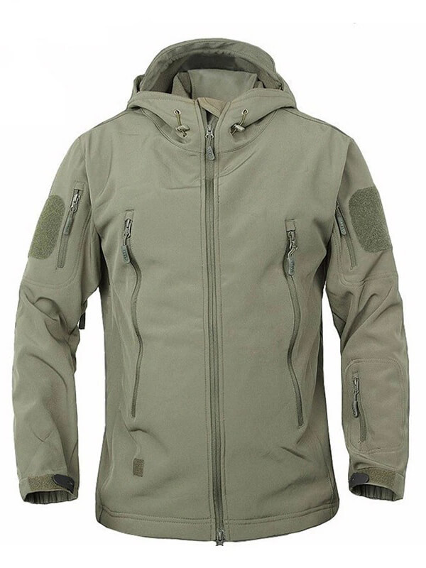 Hiking Waterproof Male Hooded Jacket with Zipper Pockets - SF0687