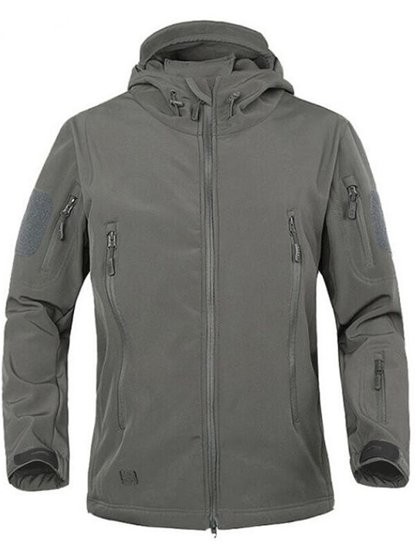 Hiking Waterproof Male Hooded Jacket with Zipper Pockets - SF0687