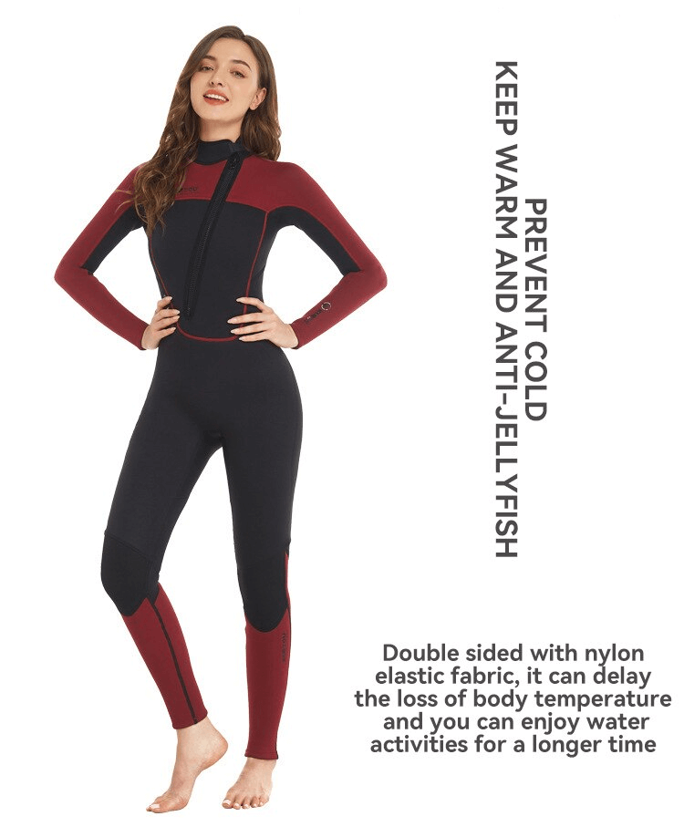 Ladies One-piece Thermal Diving Suit with Front Zipper / Neoprene Wetsuit - SF0926