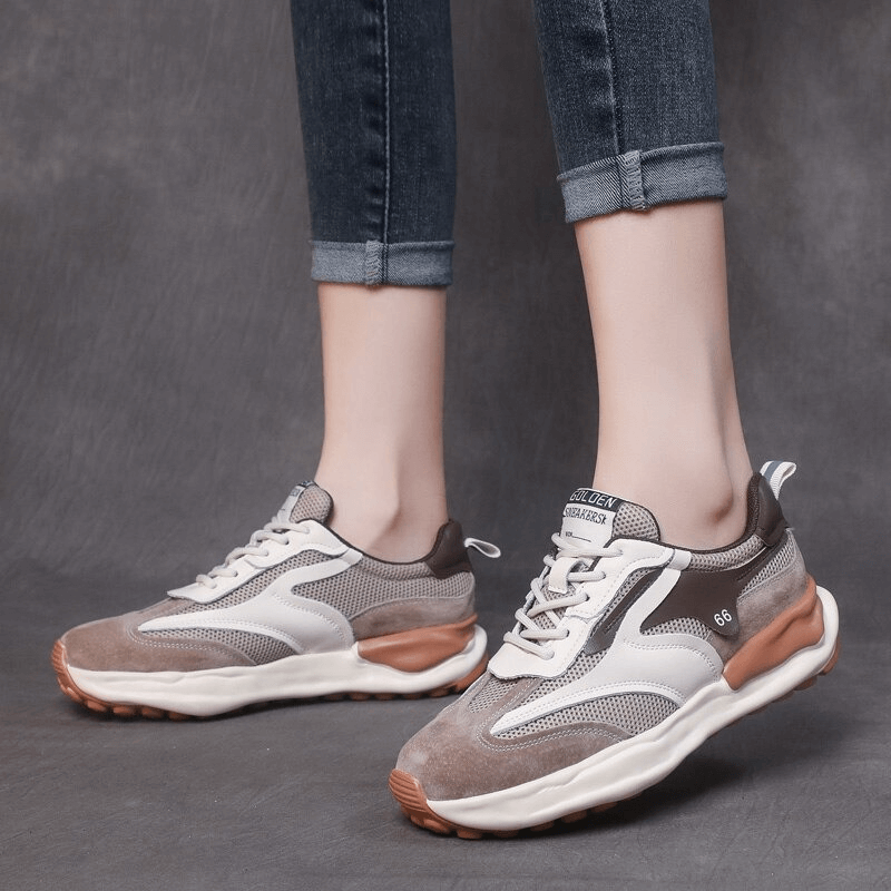 Ladies Sports Thick Sole Vulcanized Shoes / Women's Casual Sneakers - SF0261