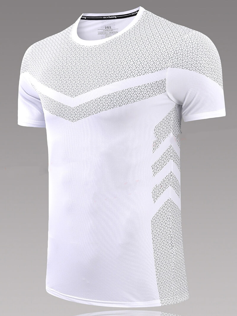 Male Breathable Short Sleeves Skinny T-Shirt for Training - SF0575