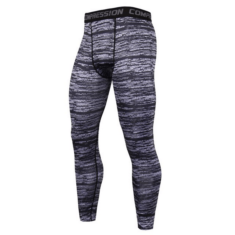 Male Compression Sports Leggings with Various Prints - SF0789