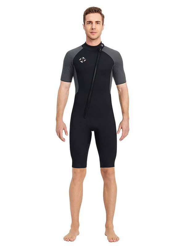 Male One Piece Short Sleeves Wetsuit / Men's Water Sportswear - SF0833