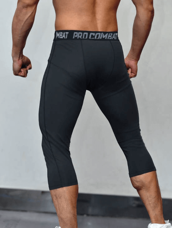 Men's Breathable Compression Capri Pants for Gym - SF0890